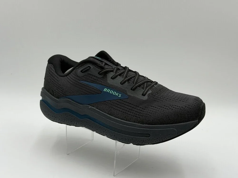Brooks Ghost Max 2 Men’s Size 12 2E Charcoal  &Blue Running Shoes 1104311E081